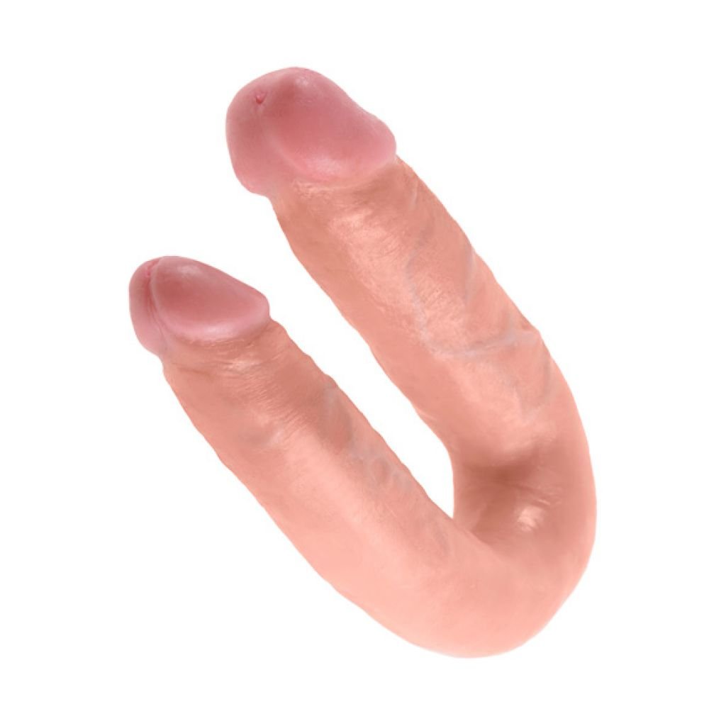 Dildo U formos „Double Trouble Medium Flesh“