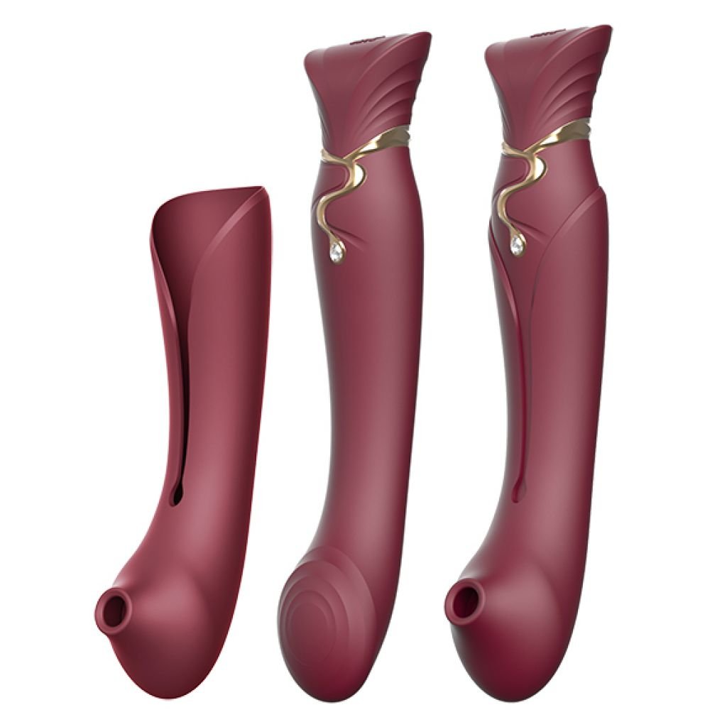 Karalienės rinkinys PulseWave G Taško vibratorius Wine Red