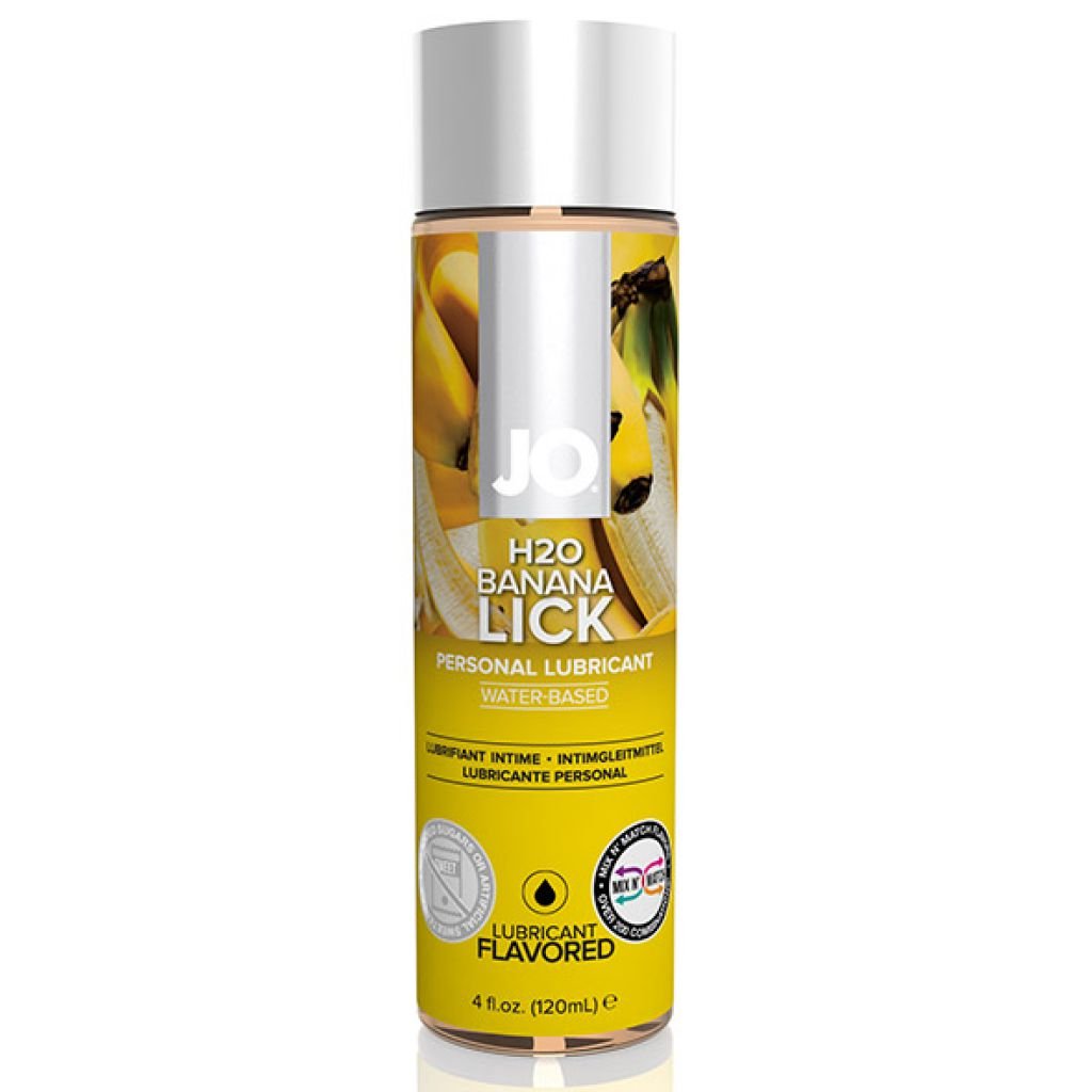 Vandens pagrindo lubrikantas System JO 120 ml bananų skonio