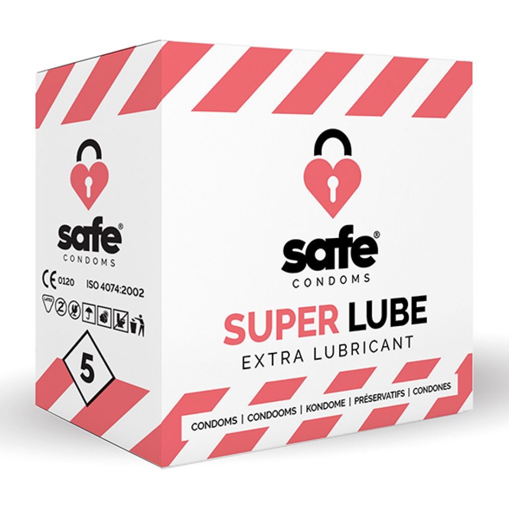 Safe - Prezervatyvai su daugiau lubrikanto 5 vnt