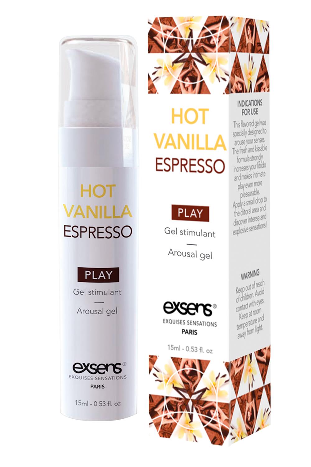 Stimuliuojantis gelis Exsens Hot Vanilla, 15 ml