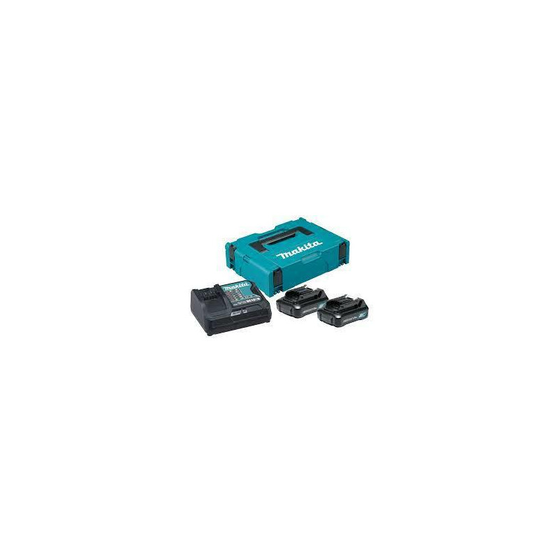 197652-7 MAKITA maitinimo šaltinių rinkinys 12V 2x1,5Ah (BL1016x2+DC10SB) MAKPAC