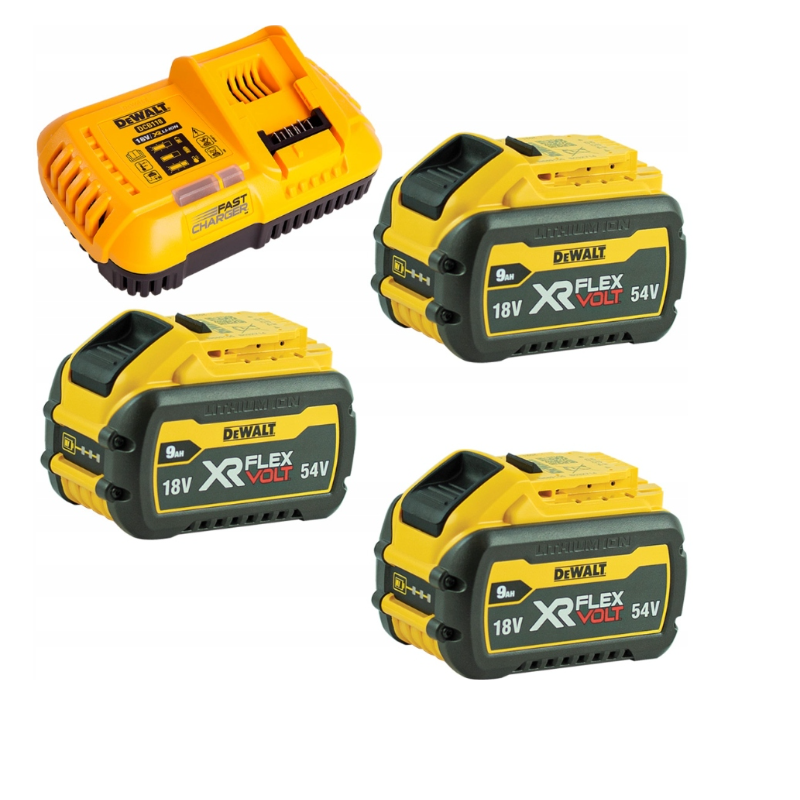 DCB118X3-QW DEWALT.Akumuliatorius 18/54V 9.0/3.0Ah FV x3 DCB547 + ĮKROVIKLIS...