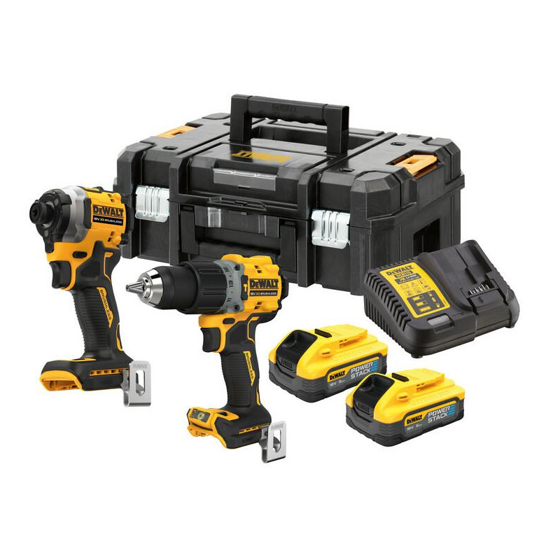 DCK2050H2T-QW DEWALT.ZESTAW COMBO 18V WKĘTARKA UDAROWA DCD805 + ZAKRĘTARKA DCF850 2x5,0Ah POWERSTACK DCK2050H2T