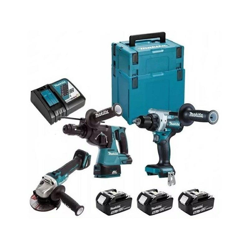 MAKITA.COMBO.SET.SET.18V DLX3157TJ (DDF486+DGA506+DHR243) 3x5.0Ah 2x MAKPAC