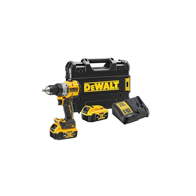 DCD800P2T-QW DEWALT.WKRĘTARKA 18V 90Nm 2x5,0Ah BL TSTAK DCD800P2T