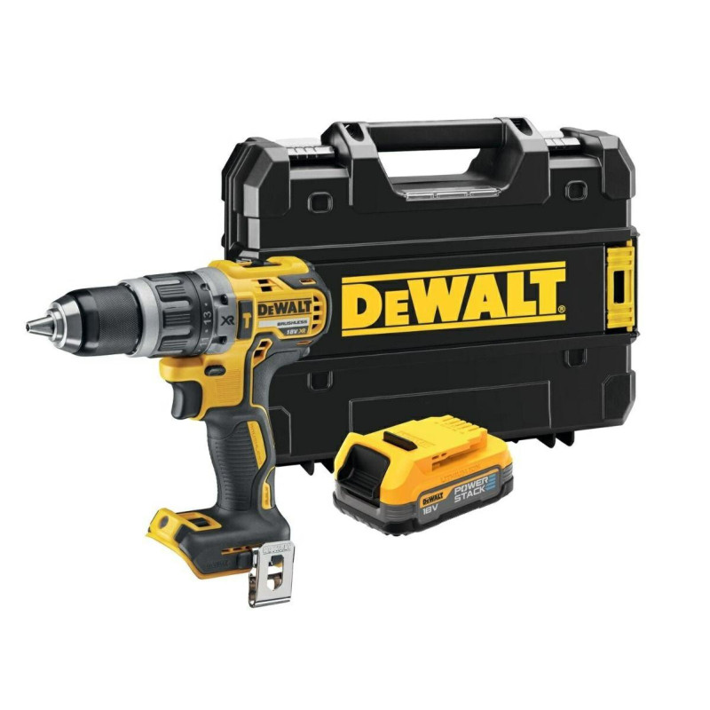 DCD796E1T-XJ DEWALT WIERTARKO-WKRĘTARKA UDAROWA 18V 70/27Nm 1x1,7Ah POWERSTACK TSTAK DCD796E1T