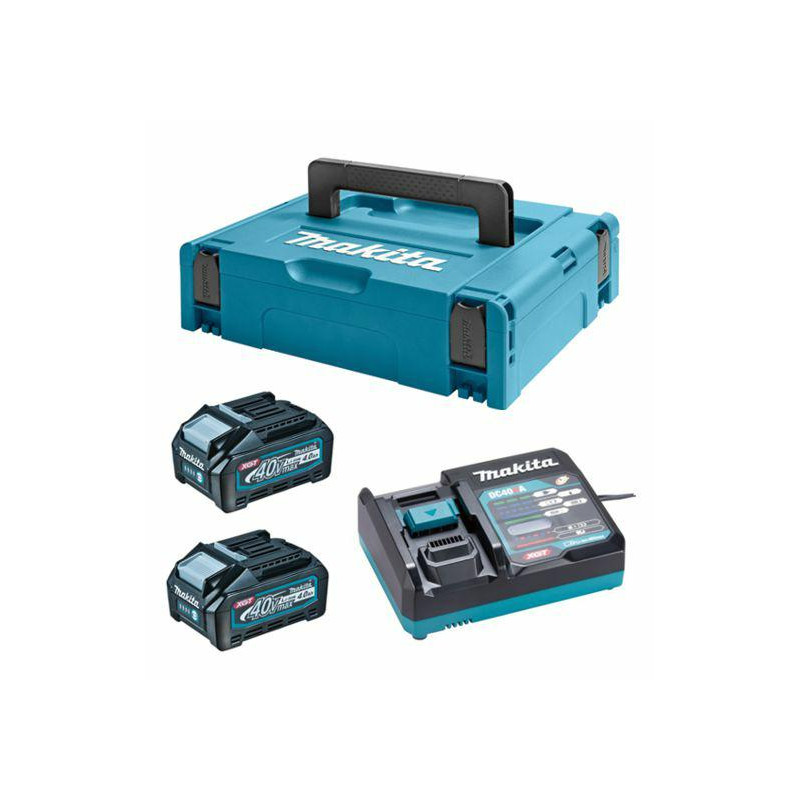191J97-1 MAKITA 40V XGT maitinimo šaltinio komplektas (BL4040x2+DC40RA) MAKPAC