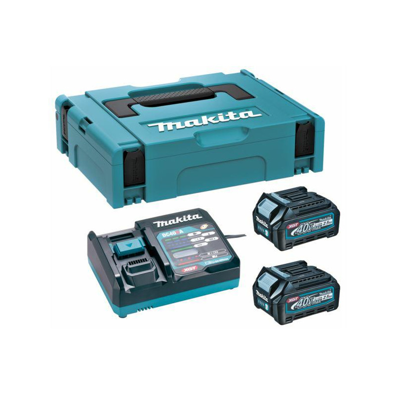 191J81-6 MAKITA 40V XGT maitinimo šaltinio komplektas (BL4025x2+DC40RA) MAKPAC