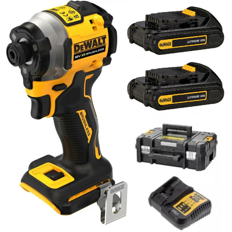 DCF850D2T-QW DEWALT.ZAKRĘTARKA UDAR.18V 208Nm 2x2,0Ah TSTAK DCF850D2T