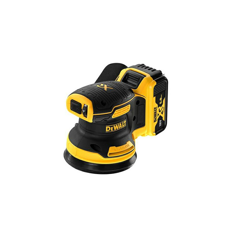 DCW210P2-QW DEWALT SZLIFIERKA MIMOŚRODOWA 18V 125mm 2x5,0Ah DCW210P2