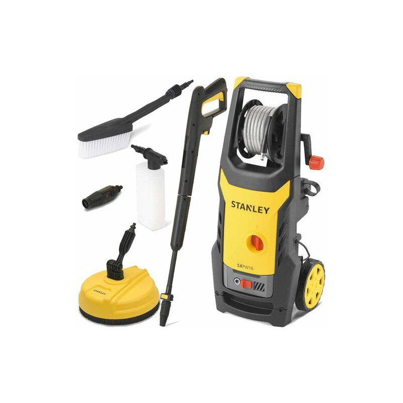 ST-SXPW16PE STANLEY slėginis valytuvas 1600W 125bar. KIEMO VALYTUVŲ RINKINYS
