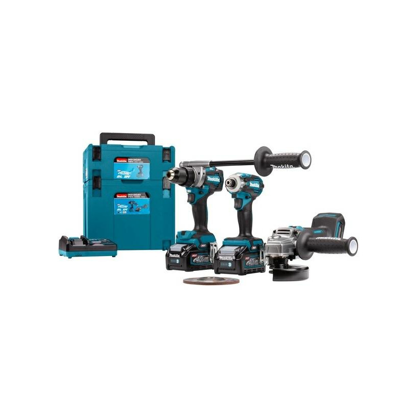 MAKITA KOMBINAVIMO RINKINYS 40Vmax XGT (GA005G+DF001G+TD001G) 2x4.0Ah 2xMAKPAC DK0125G301