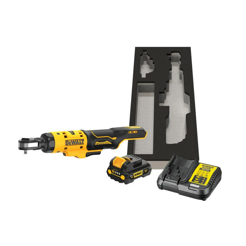 DCF504L1G-QW DEWALT GRZECHOTKA 12V 54Nm 1/4" 1x3,0Ah Z WYTŁOCZKĄ DO WÓZKA DCF504L1G