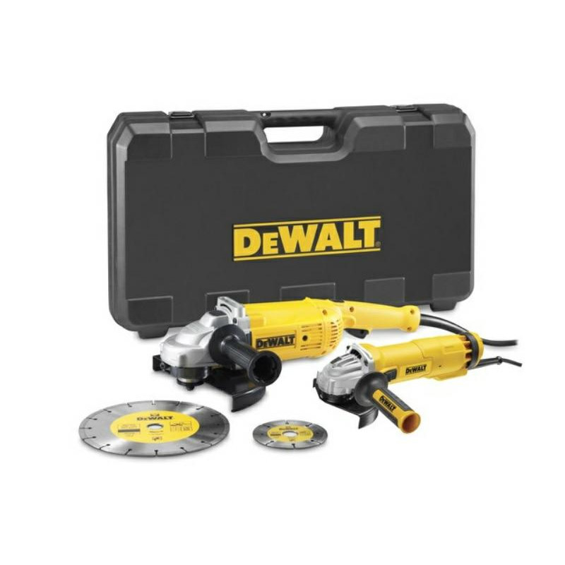 DWE492SDT-QS DEWALT ZESTAW SZLIFIEREK KĄTOWYCH 230+125mm (DWE492+DWE4207) +TARCZE DT3711,  DT3731 KUFER