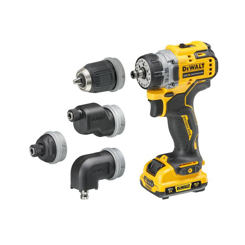 DCD703L2T-QW DEWALT WIERTARKO-WKRĘTARKA 12V 2x3,0Ah WYMIENNE GŁOWICE DCD703L2T