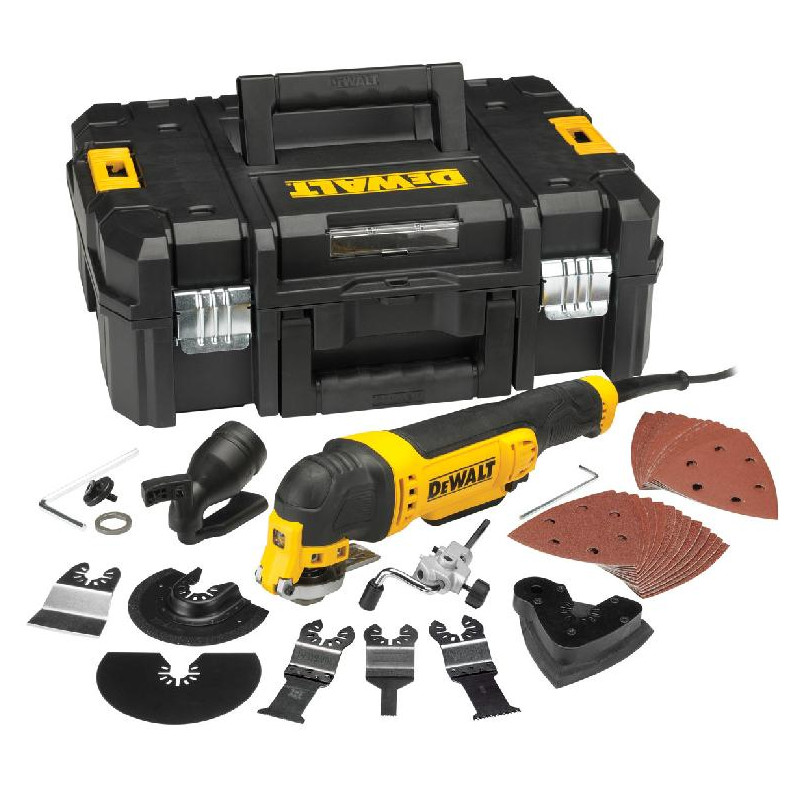DWE315KT-QS DEWALT NARZĘDZIE WIELOFUNKCYJNE 300W + 37szt. AKCESORIÓW + KUFER