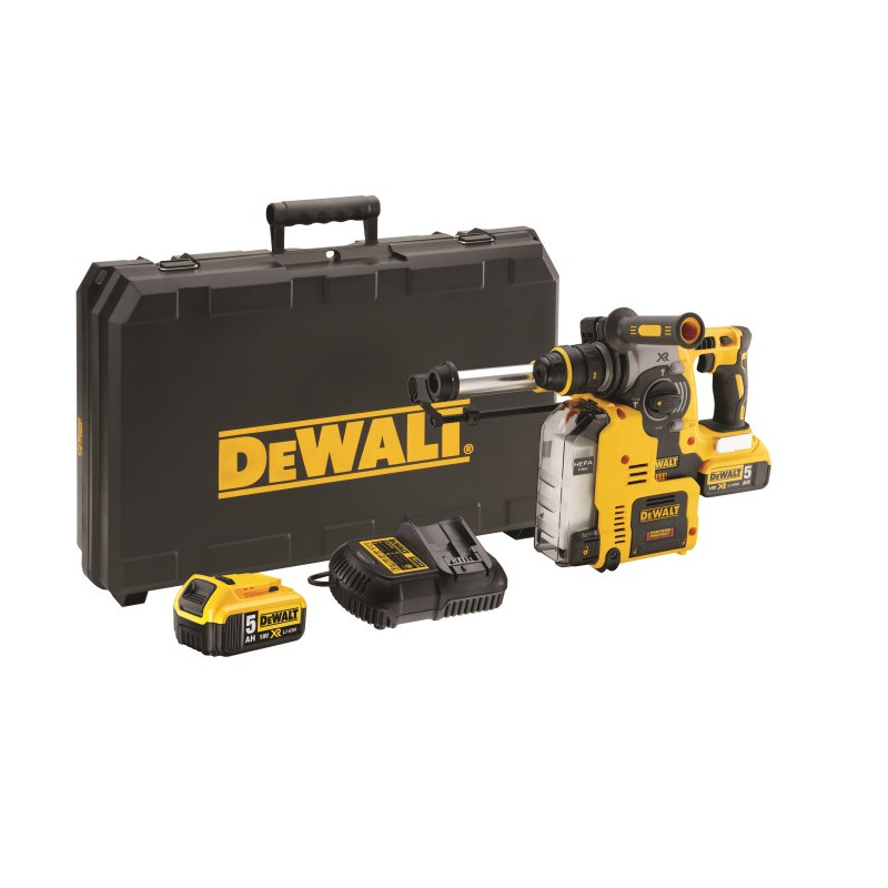 DCH275P2-QW DEWALT MŁOT WIERCĄCO-KUJĄCY SDS-PLUS 18V DCH275P2 + SYSTEM ODPYLANIA DCH275P2