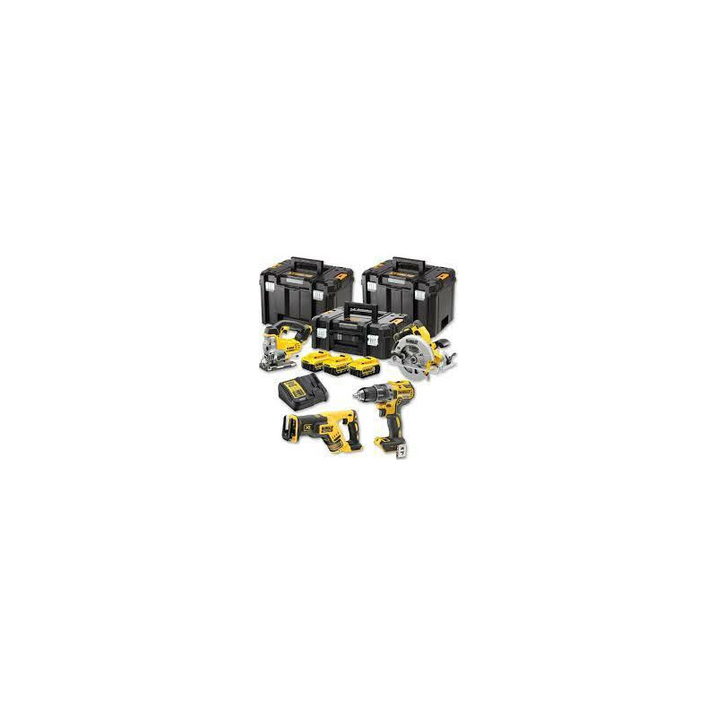 DCK421P3T-QW DEWALT ZESTAW COMBO 18V DCD791+DCS570+DCS331+DCS367 3x4,0Ah 2xTSTAK VI, TSTAK II