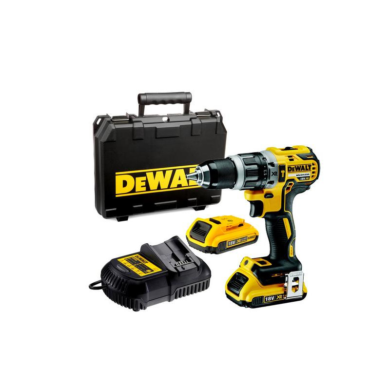 DCD796D2-QW DEWALT WIERTARKO-WKRĘTARKA UDAROWA 18V 70/27Nm 2x2,0Ah LI-ION BRUSHLESS WALIZKA TSTAK DCD796D2