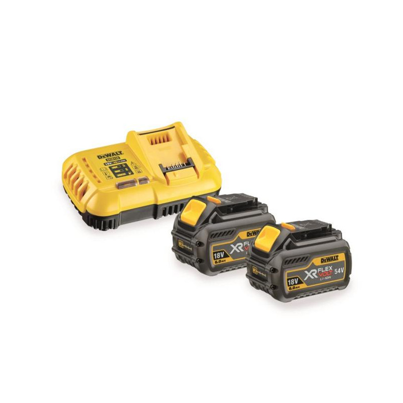 DCB118T2-QW DEWALT ZESTAW XR FLEXVOLT ŁADOWARKA DCB118 + 2 x AKUMULATOR 6,0Ah