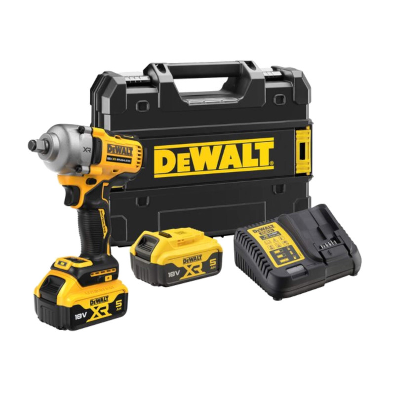 DCF891P2T DeWALT 18V smūginis veržliasukis (2x5.0 Ah)