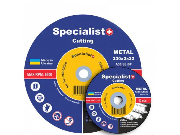 Metalo pjovimo diskas SPECIALIST+ Cutting, 125 x 1,2 x 22 mm