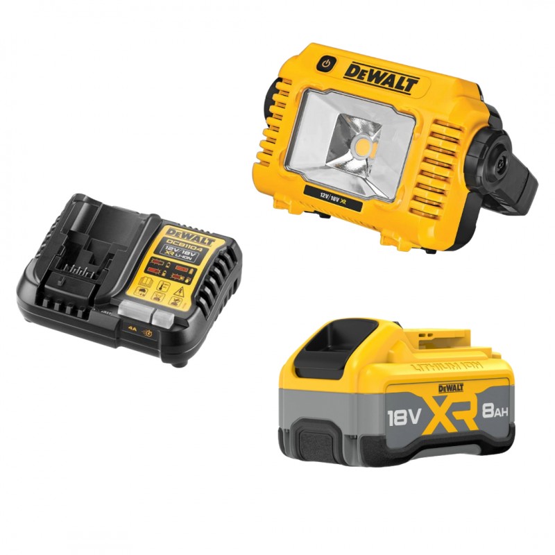 DCL077W1 DeWALT 12V/18V šviestuvas (1x8.0 Ah)