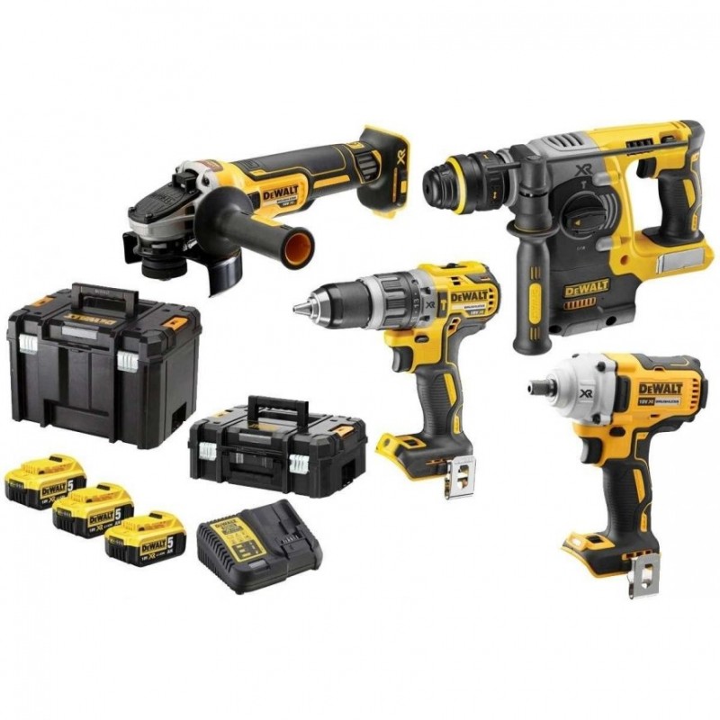 DCK429P3 DeWALT 18V įrankių rinkinys (3x5.0 Ah)