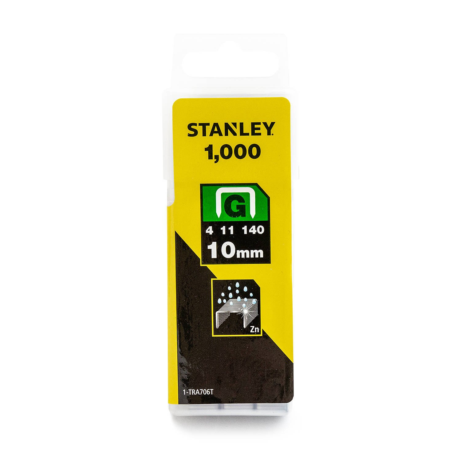 G tipo sąvaržėlės (4/11/140) 10 mm (1000 vnt.) Stanley 1-TRA706T
