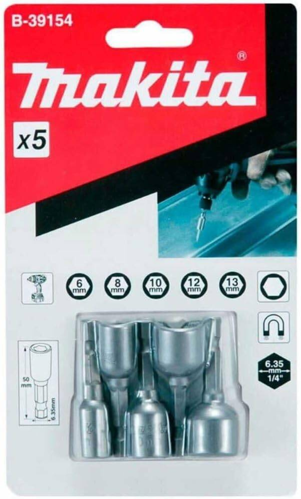 Magnetinių lizdų rinkinys 5vnt. B-39154 Makita