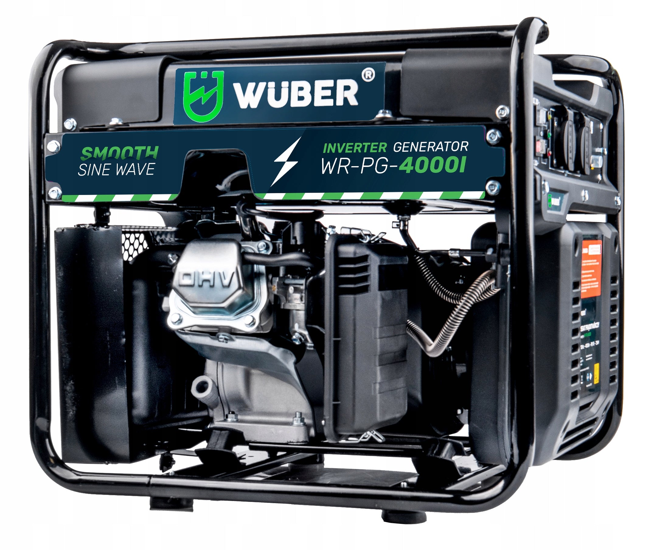 Vienfazis elektros generatorius 4000W su inverteriu ir AVR WUBER 7,5 AG