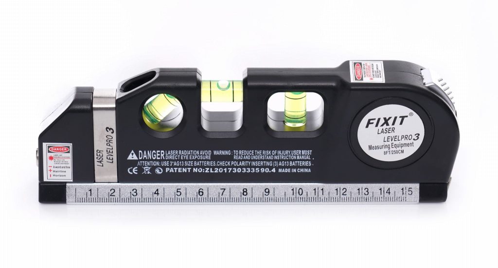 Aliuminis lazerinis gulsčiukas su matuokliu 250 cm KD10437