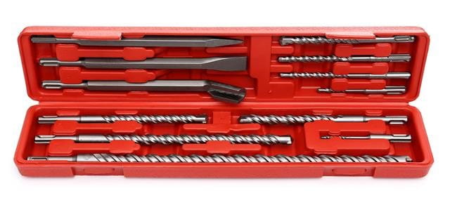 9 grąžtų ir 3 kaltų rinkinys SDS+ su S4 spirale KD10206