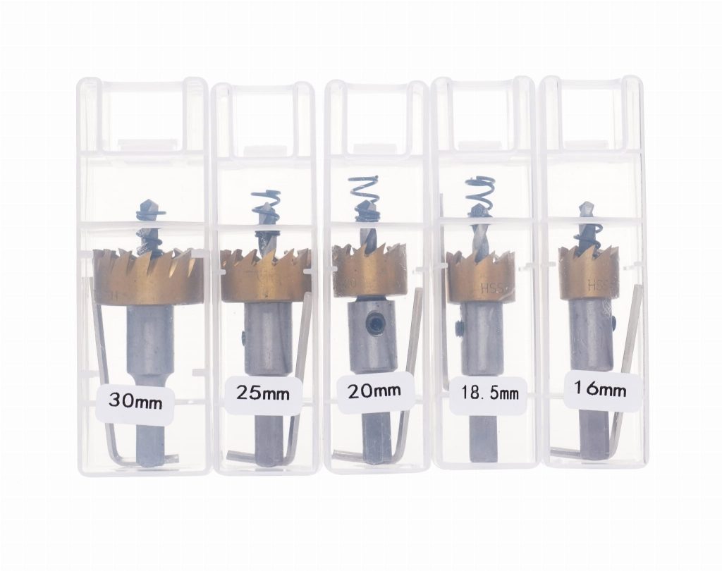 Vidinės grąžtų karūnėlės metalui / medžiui / plienui, 5 vnt. rinkinys KD10870