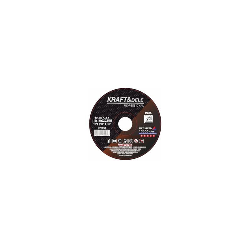 Metalo pjovimo diskai 115 × 1,0 × 22,23 mm, 25 vnt.