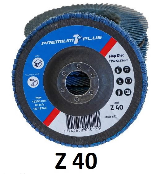 Lapelinis šlifavimo diskas PREMIUM1+ 125mm Z40, Premium1