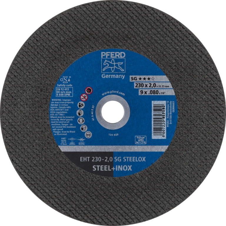 Pjovimo diskas SG Steelox 230x2mm, Pferd