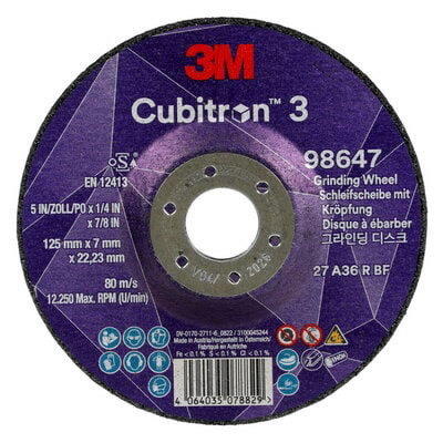 Šlifavimo diskas Cubitron 3 125x7/22,23mm, 3M