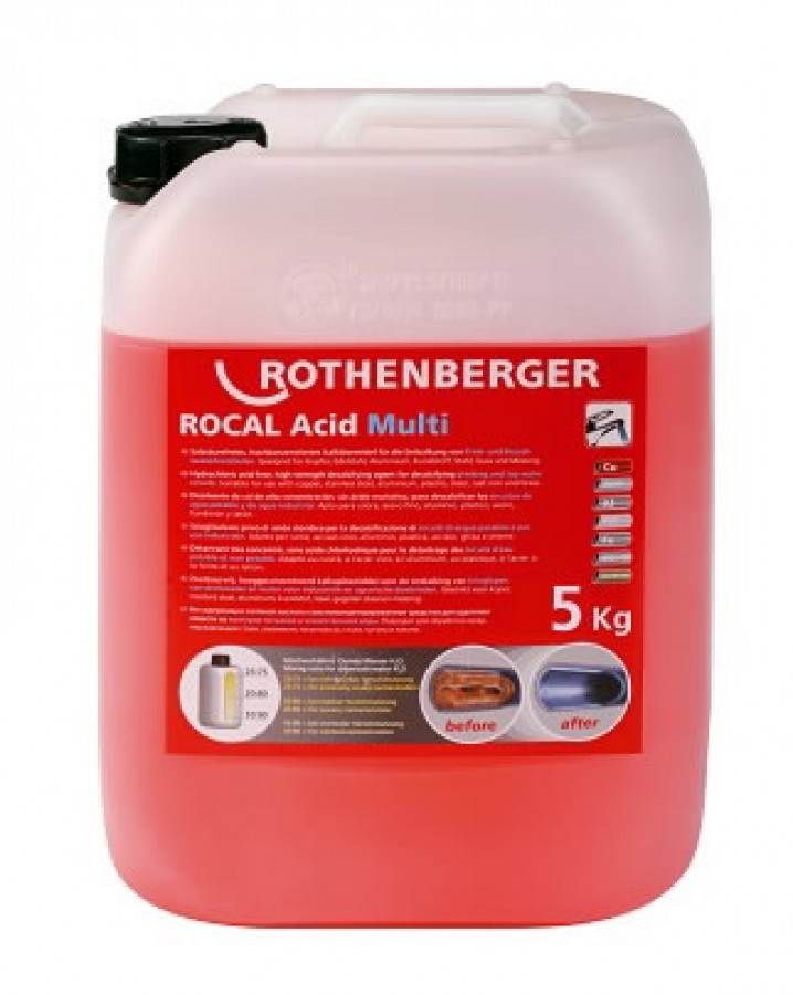 ROCAL Acid Multi vamzdžių nukalkinimo koncentratas 5kg, Rothenberger