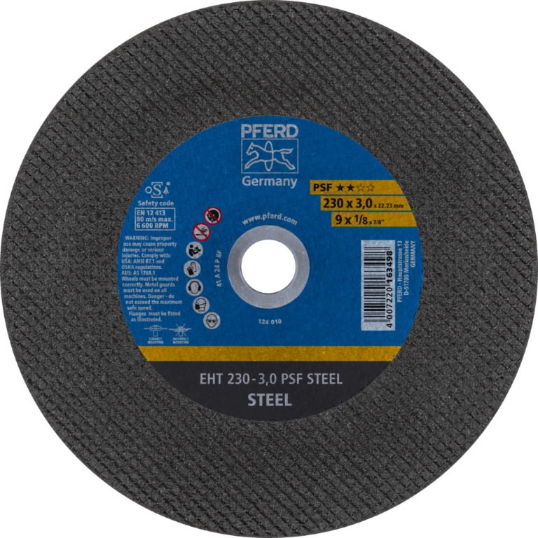 Pjovimo diskas PSF Steel 230x3mm, Pferd