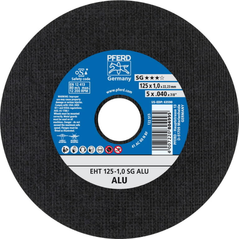 Pjovimo diskas SG Alu 125x1mm, Pferd