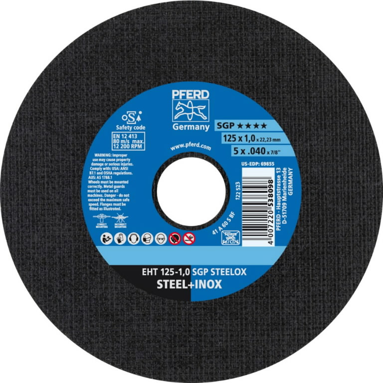 Pjovimo diskas SGP Steelox 125x1mm, Pferd