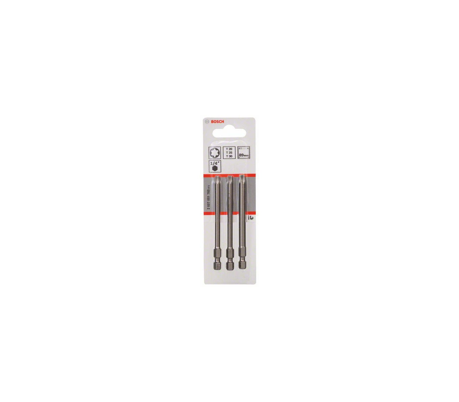 Bosch sukimo antgalių rinkinys, 3 vnt, 89 mm, T20, T25, T30