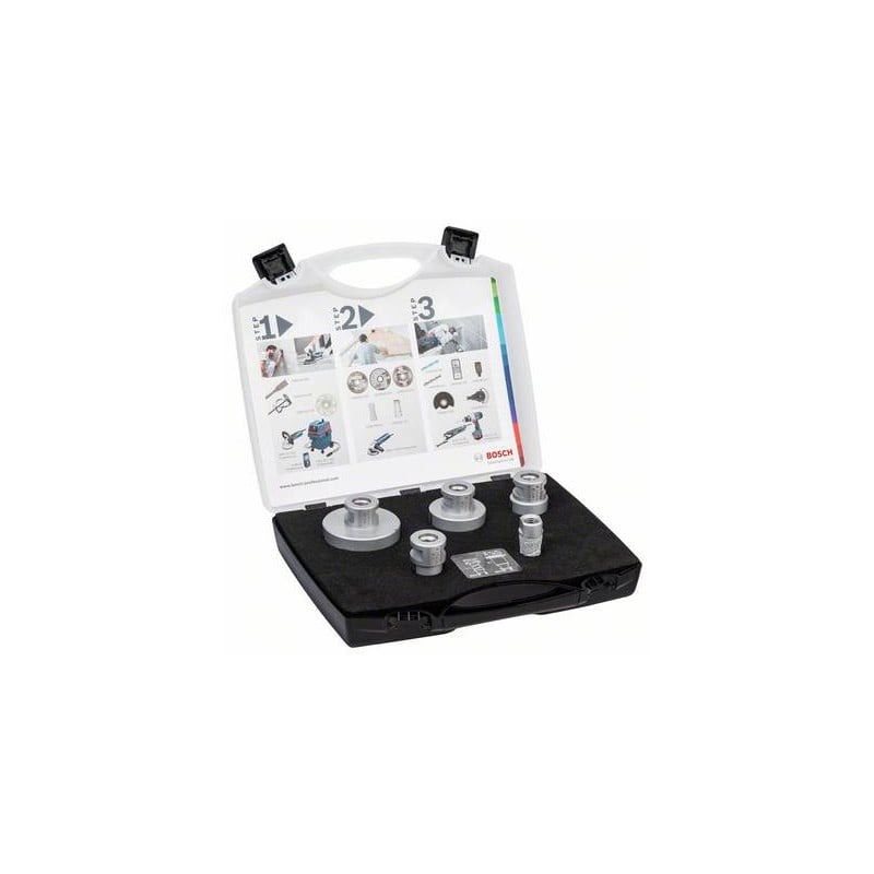 5 dalių deimantinių grąžtų komplekto priedas Bosch 2 608 576 669 (68 mm, 51 mm, 35 mm, 25 mm, 20 mm)