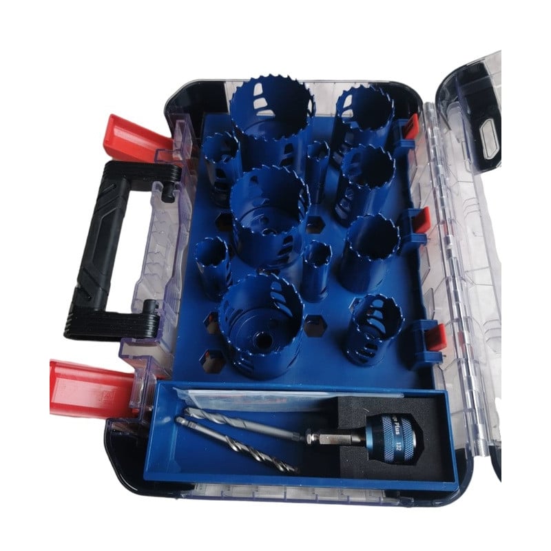Bosch 2608900447 skylių pjovimo galvučių rinkinys medžiui (20/22/25/32/35/40/44/51/60/64/76 mm), 14 vnt.