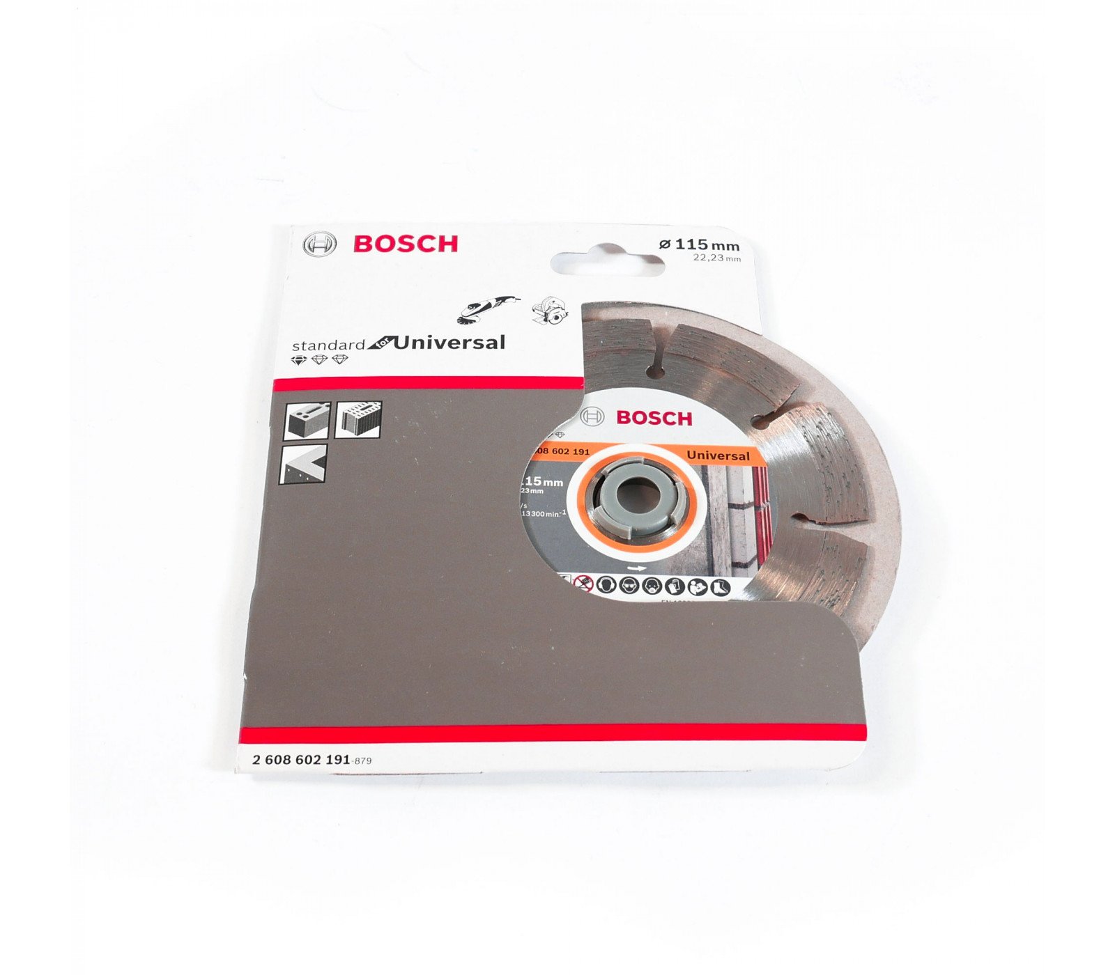 Universalus deimantinis pjovimo diskas statyboms Bosch Standard, 115 x 22,23 x 1,6 mm, 1 vnt.
