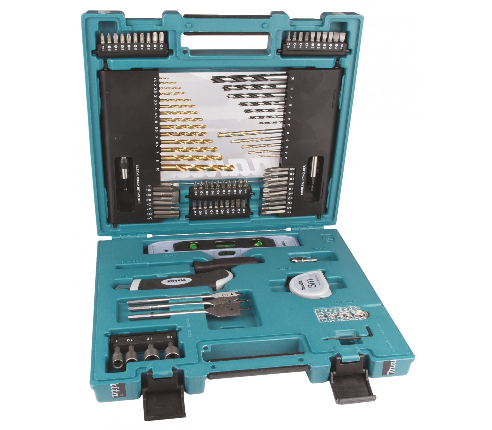 Grąžtų ir sukimo antgalių rinkinys Makita D-31778, 104 vnt.