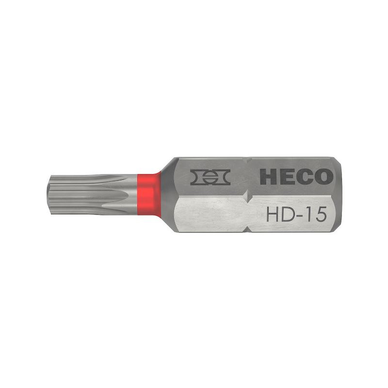 Heco sukimo galvučių rinkinys, HECO-Drive, HD-15, raudona, 10 vnt.