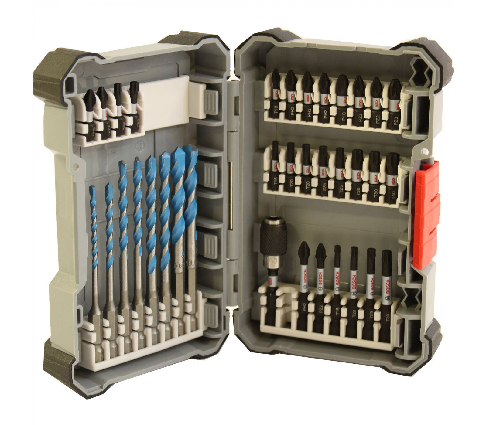 Bosch sukimo antgalių ir grąžtų rinkinys, 35 vnt.